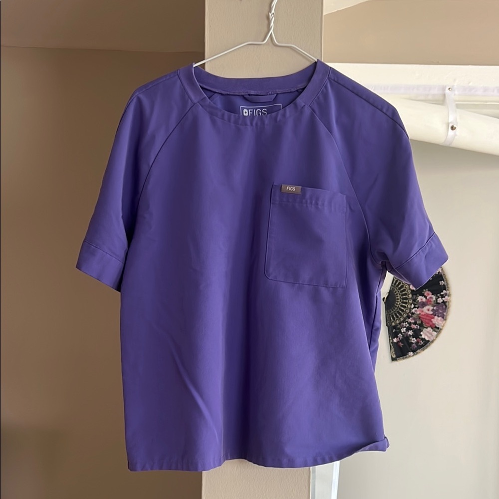 Figs Vibrant Purple Scrub Top